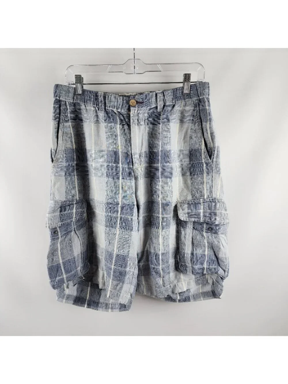 Tommy Bahama Shorts Mens Medium Multi Relax Linen Textured Weave Short (32x10.5)